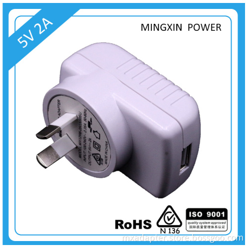 Mingxin CE/CB/GS/ /PSE Approval ac usb adapter 5v2a with pse, ,us ,au, uk,eu plug for Android Smart TV Box